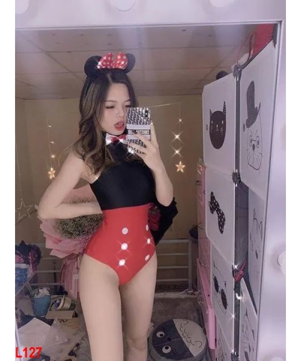 đồ ngủ Bodysuit Cosplay Mickey có tai