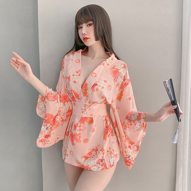 Kimono đồ ngủ cosplay hoa anh đào gợi cảm