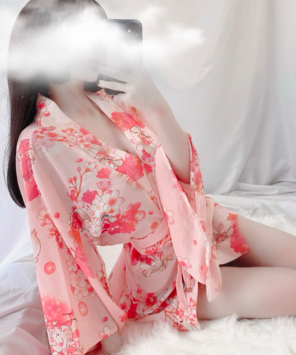Đồ ngủ sexy Kimono hoa anh đào gợi cảm