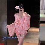 Kimono đồ ngủ cosplay hoa anh đào gợi cảm