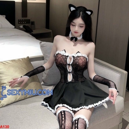 Cosplay mèo hầu gái đáng yêu Sexy Miu – A130